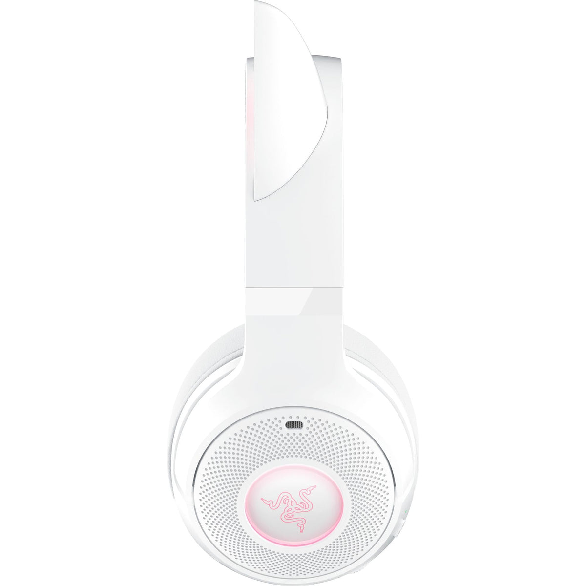 Razer Kraken Kitty V2 BT - Wireless Bluetooth RGB Headset with Kitty Ears for Gaming and Streaming (325g, Triforce 40mm Drivers, Bluetooth 5.2, Noise-Cancelling Mic, 40 Hours Battery Life) White - RZ04-04860600-R3M1