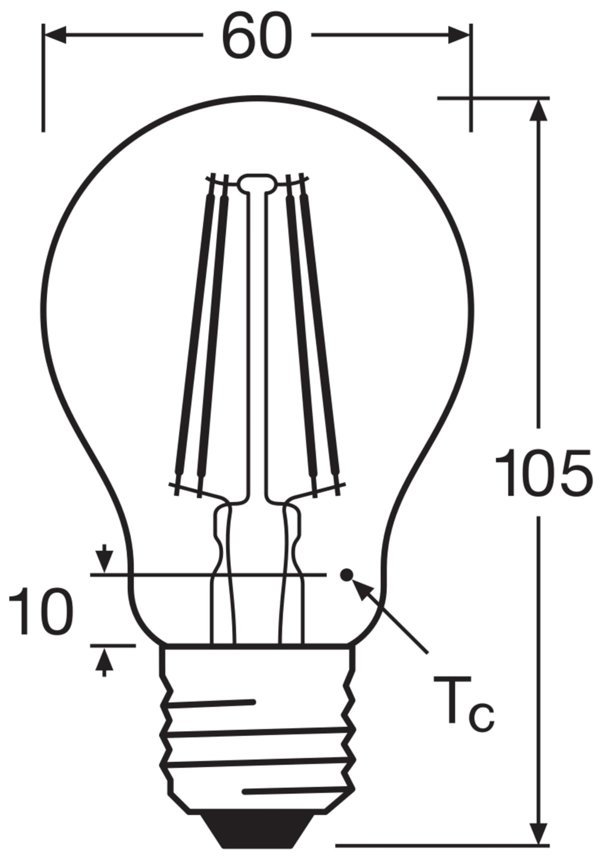 Osram LED Star VALUE A60, value pack with 60 light bulbs, replaces traditional 60W incandescent bulbs, warm white (2700K), 6.5W, E27 base, frosted glass, non-dimmable. - 4058075845671