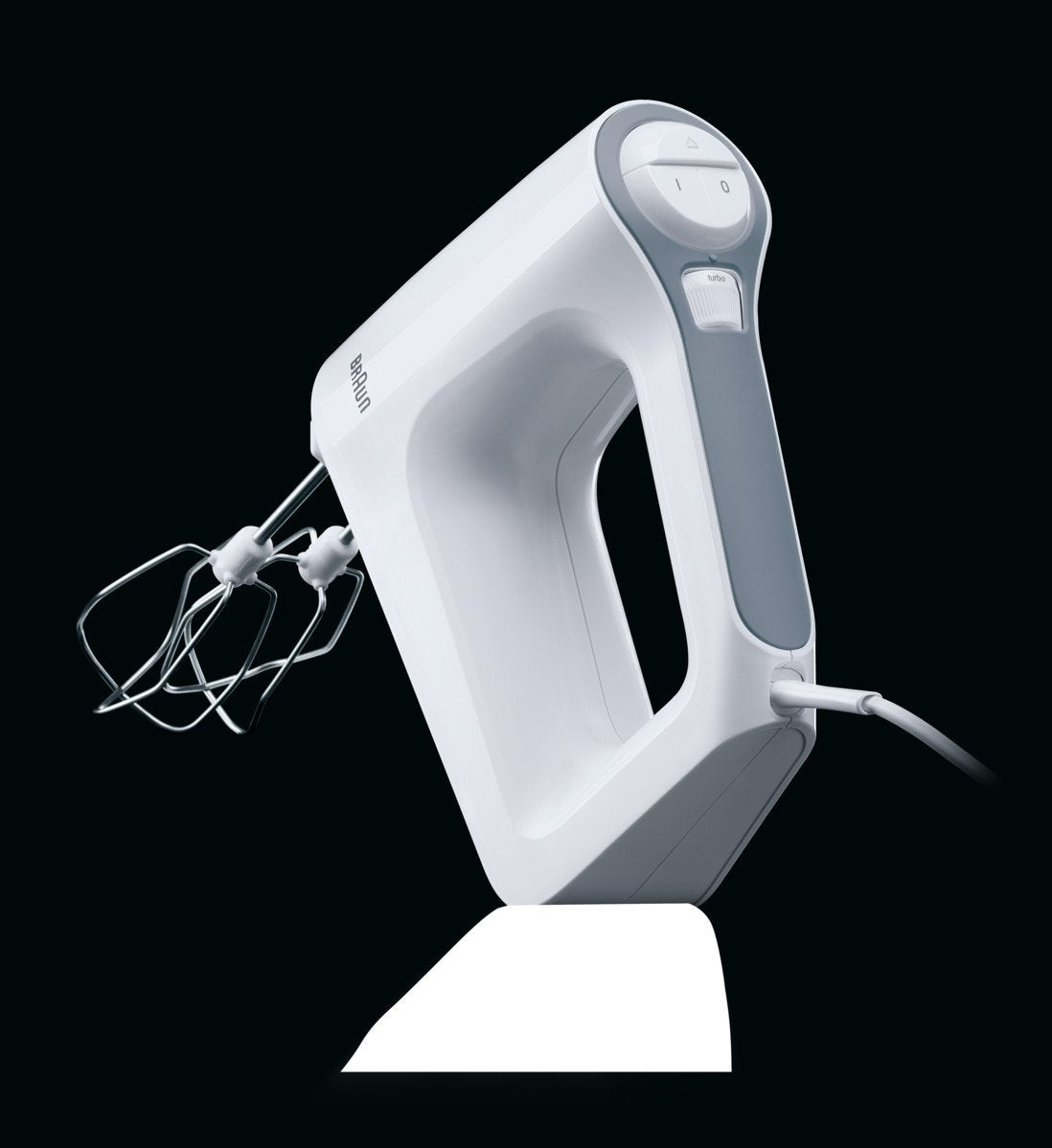 Braun MultiMix 3 - Hand Mixer 500W Whisk + Dough Hooks 5 Speeds + Turbo - HM3135WH