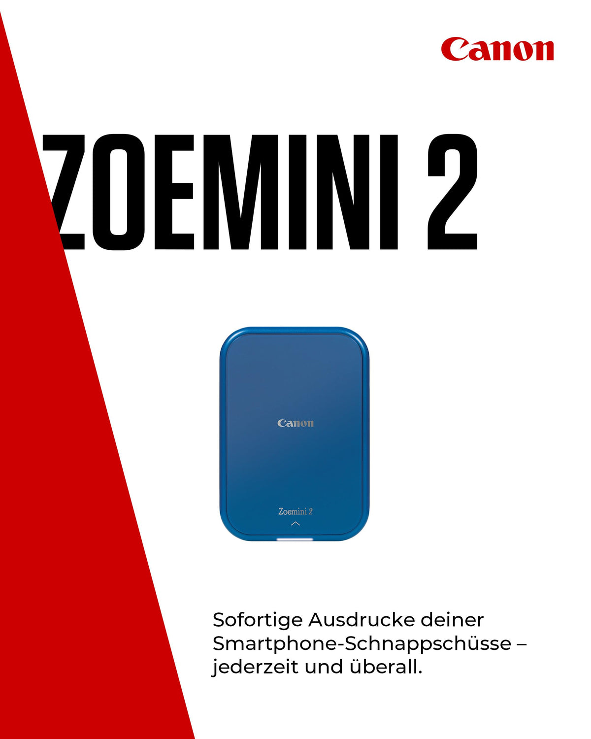 Canon ZOEMINI 2 Mini Photo Printer for Mobile + 20 Pack + 10 Pack Circle Stickers - 5452C008