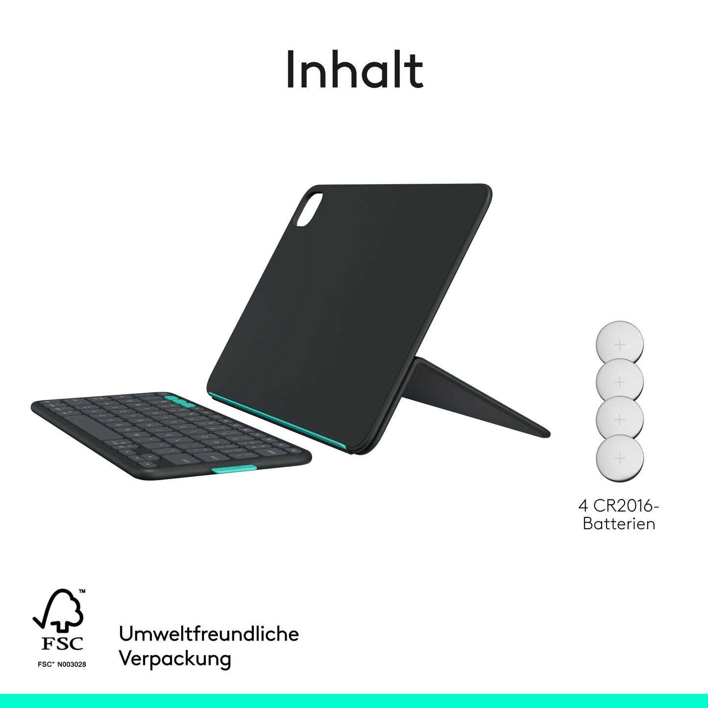 Logitech MX Anywhere 3S for Mac, compact wireless Bluetooth mouse, 8K DPI tracking on any surface, flip folio keyboard case for iPad Pro 11 Inch (M4), iPad Air 11 Inch (M2 and M3)(5th Gen - 2024) - 910-006929