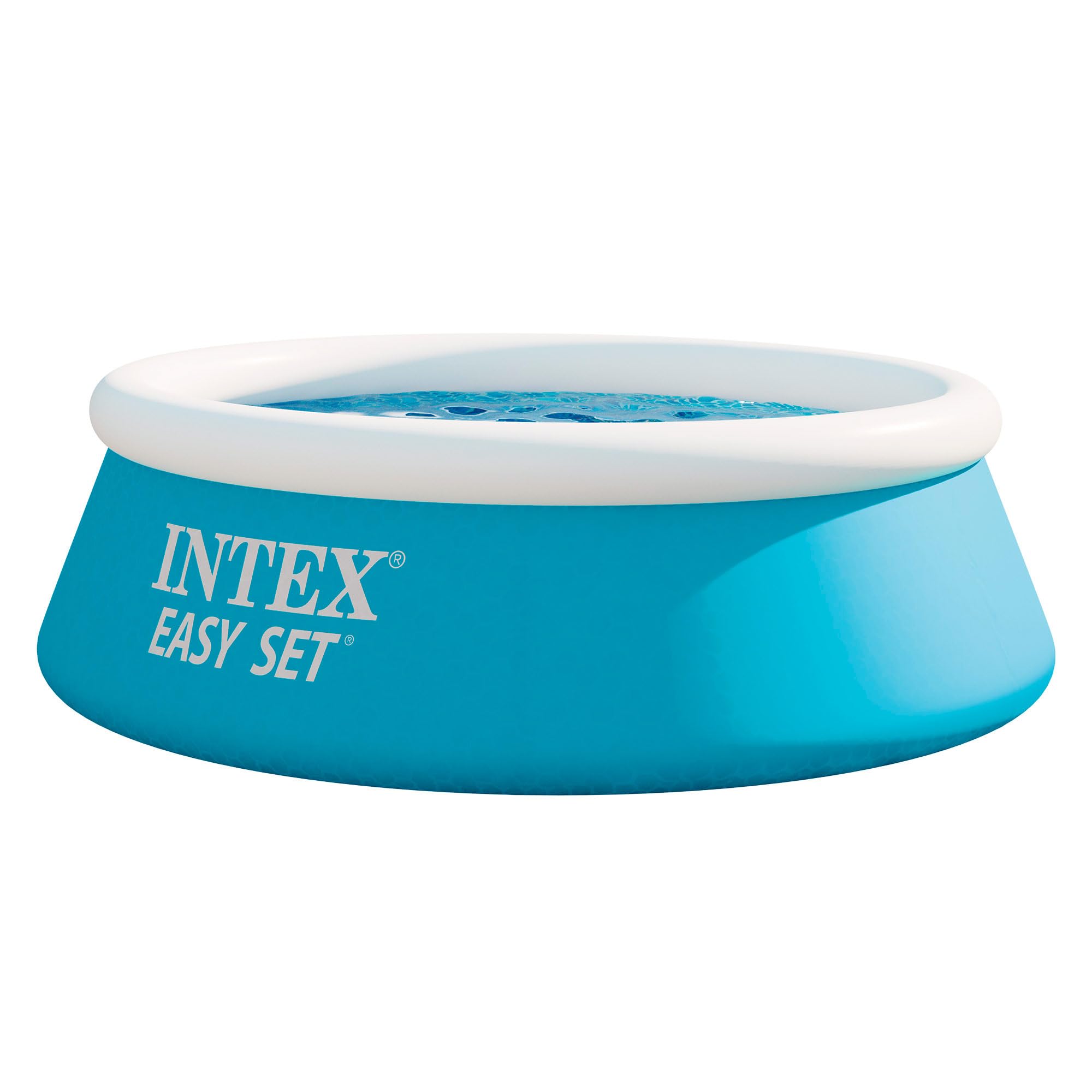 INTEX "Easy Set" pool, round above-ground pool (Ø183 x 51), robust inflatable children's pool for the garden, round pool, paddling pool, volume 800 l, quick assembly pool for children aged 3 and over, blue (28101NP)
