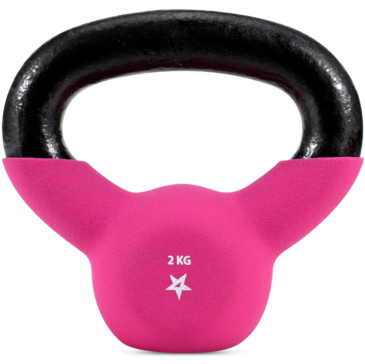 Yes4All DLKP Neoprene Coated Kettlebell, Strength Training Kettlebells - 2KG Pink