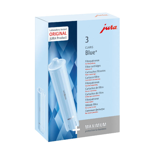 JURA original - cartuș de filtru CLARIS Blue+ cu igienă sporită - igienă certificată TÜV - pachet de 3 - 24231