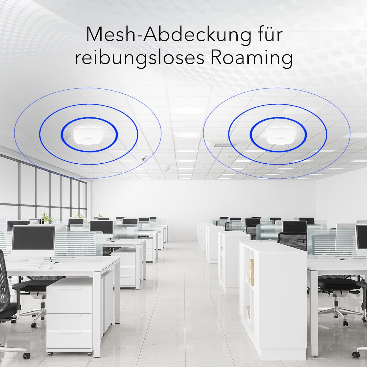 NETGEAR Wireless Access Point (WAX605) – WiFi 6 Dualband AX3000 speed | Supports up to 256 client devices | 802.11ax | Mesh | Power supply via PoE or power adapter - WAX605-100EUS