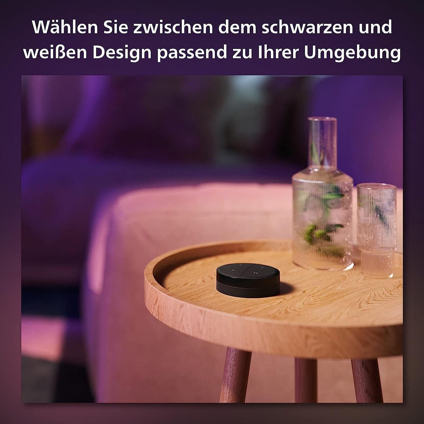 Philips Hue Tap Dial switch for Hue lighting systems, smart dimmer for controlling lights, wireless light switch without installation, black - 929003500201