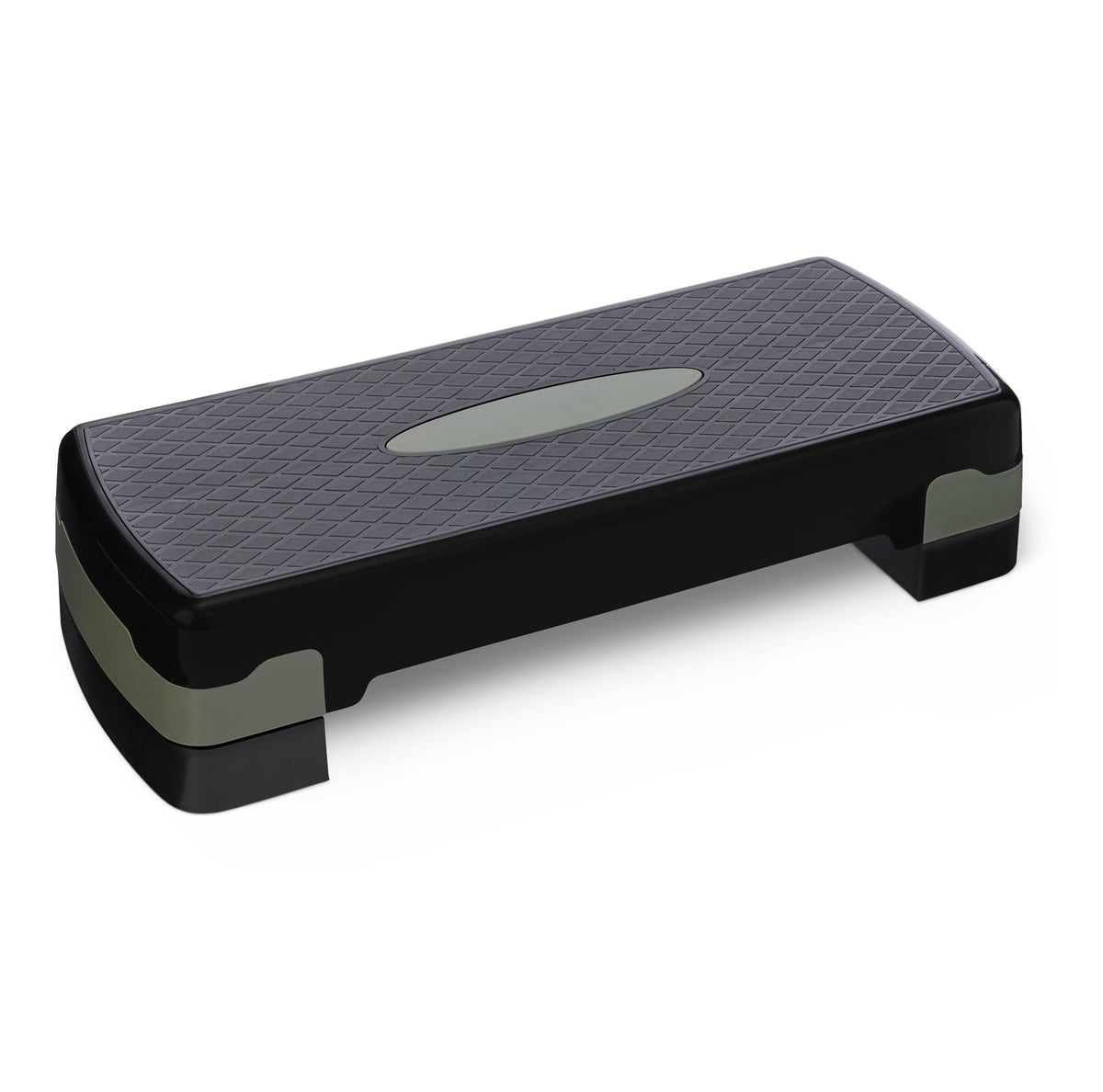 Amazon Basics Placă de step aerobic, Stepper de antrenament ajustabil pentru acasă, 68.58cm, Negru/Gri - JRTA1001