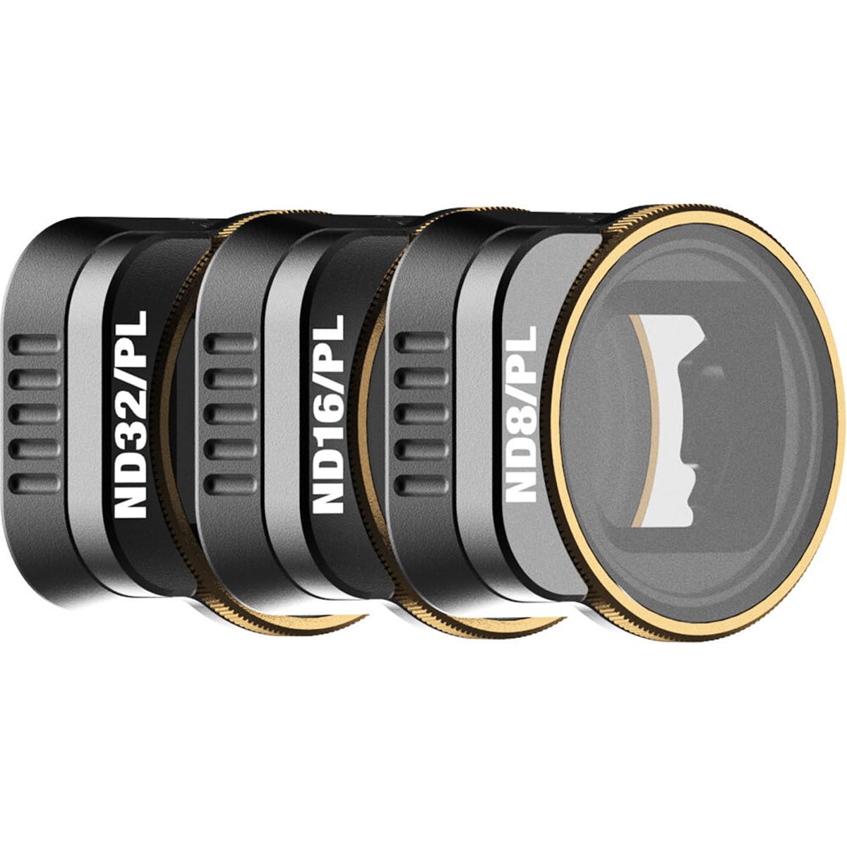 PolarPro - DJI Mini 3 Pro - Vivid - ND8/PL + ND16/PL + ND32/PL (3-Pack) - Ultra-Lightweight Aluminum - Precisely Engineered - horizontal and vertical shooting modes - Color Neutrality - MINI3-PRO-VIVID