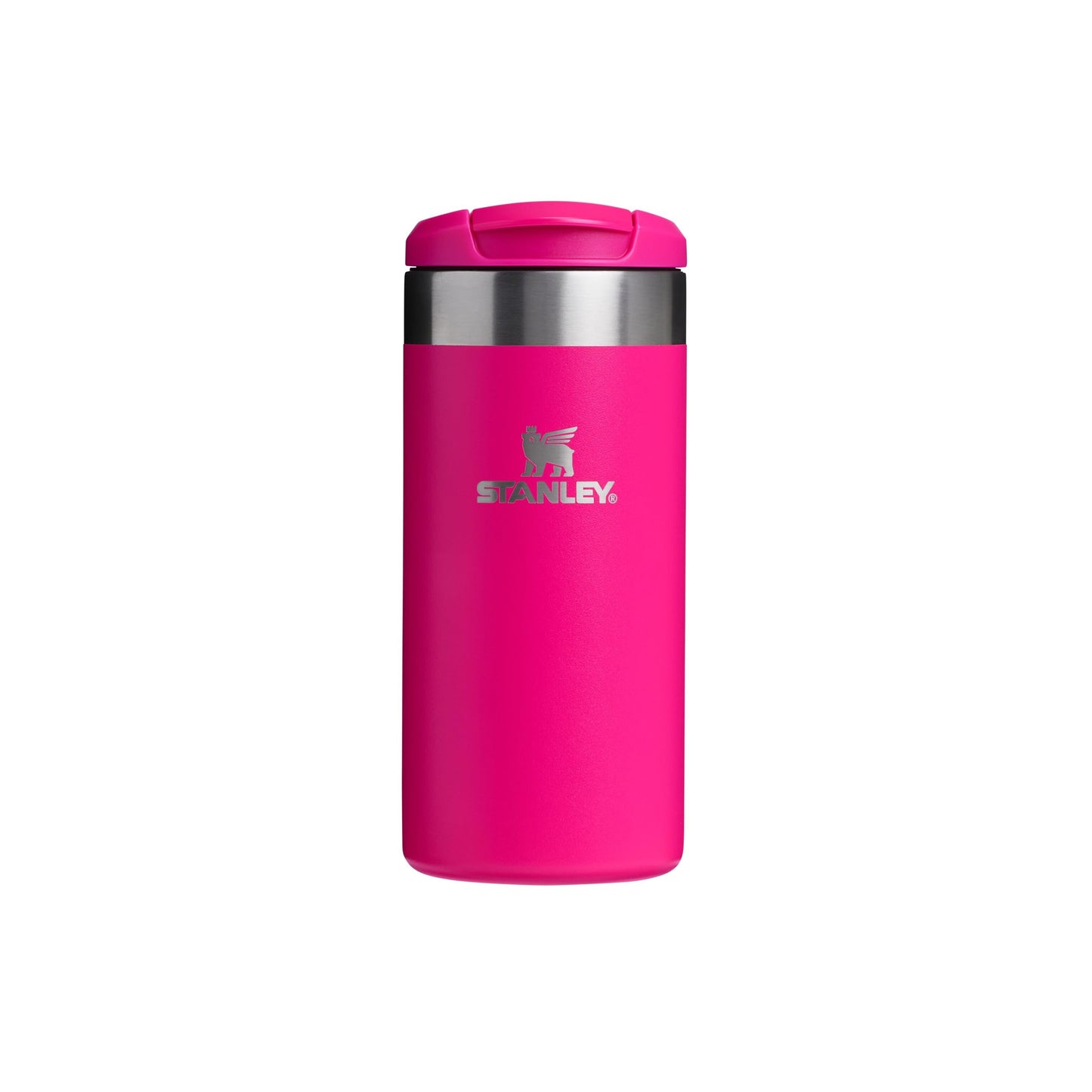 Stanley 1913 Aerolight Transit Thermo Mug 0.35L - Keeps Hot for 4 Hours - Dishwasher Safe - Coffee Mug To Go Leak-Proof - Compatible with Common Car Drink Holders - Thermos Flask - Pink - 100000004555
