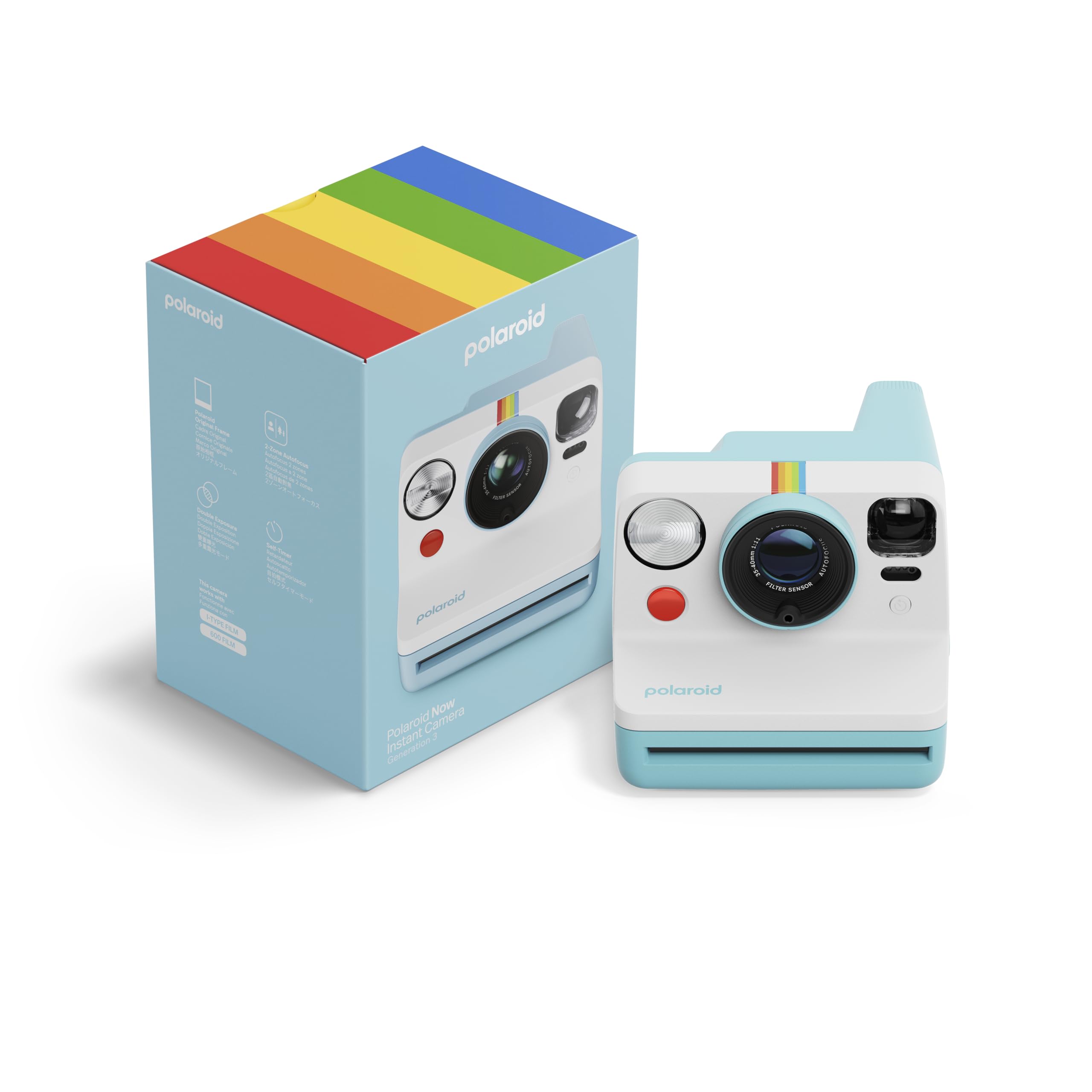 Polaroid – Now Generation 3 – Instant Camera – Arctic Blue (9157) - 009157