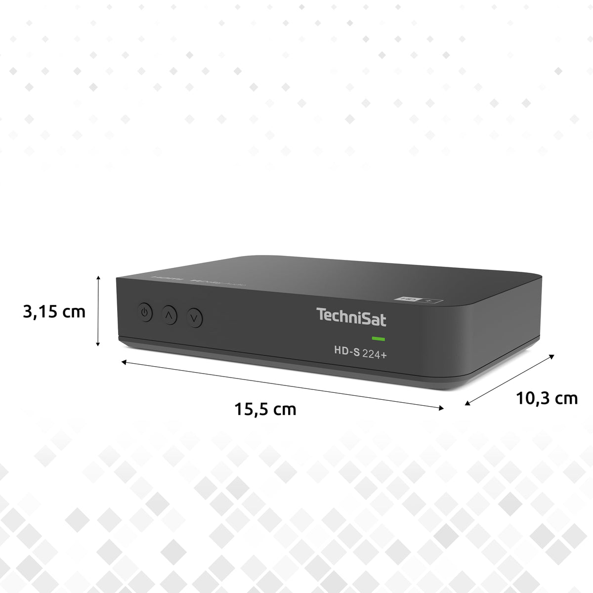 TechniSat HD-S 224+ - Receiver compact HD-Sateliți, DVB-S 2, negru - 0000/4815