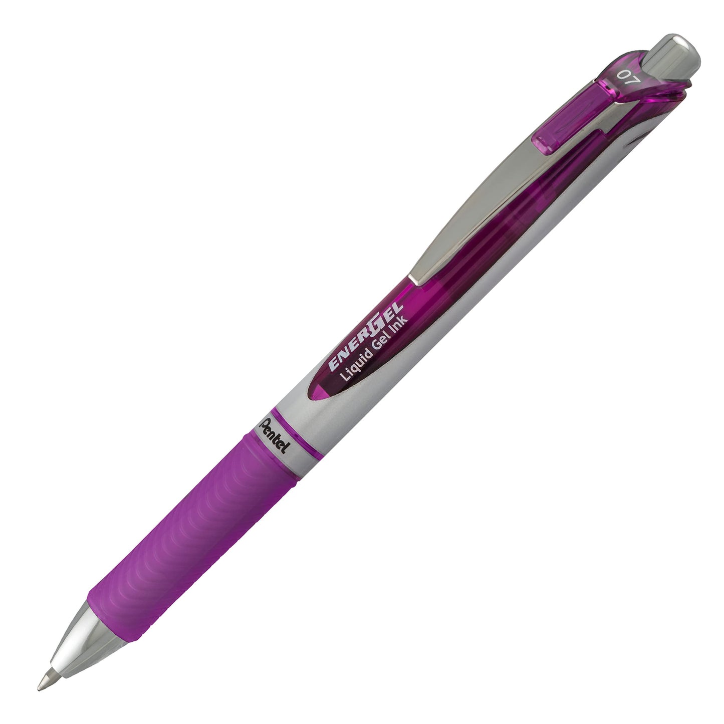 Pentel EnerGel XM BL77 Gel Pen with Push Mechanism, Purple (Pack of 12) - BL77-V
