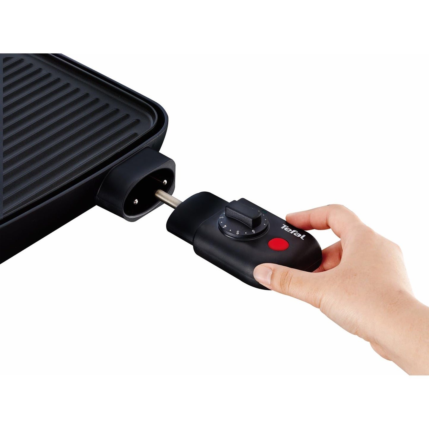 Tefal table grill Malaga, electric grill, adjustable thermostat, non-stick coated grill plate, 2/3 grill, 1/3 Teppanyaki, removable cable, plate and drip tray dishwasher safe, 2000W, TG3918 - TG39182