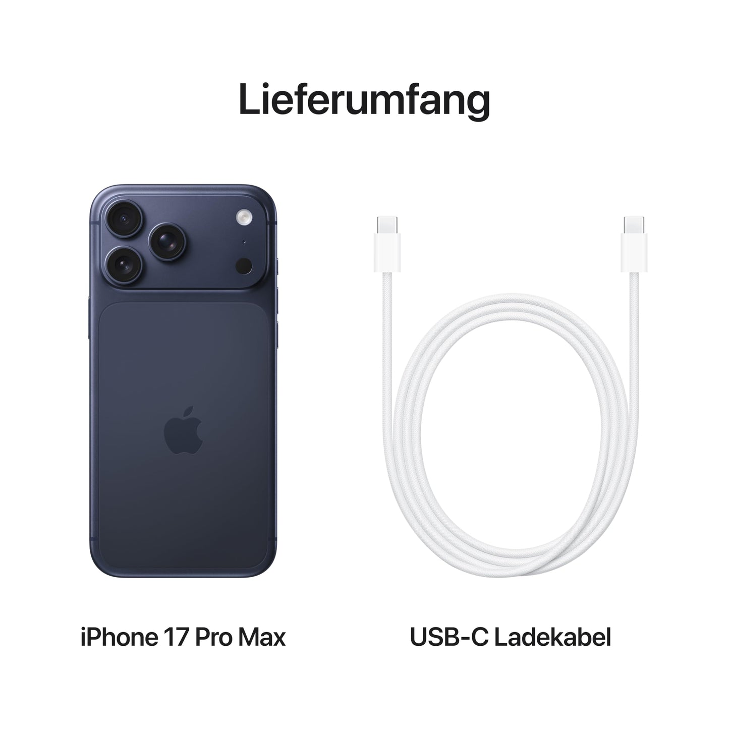 Apple iPhone 17 Pro Max 1 TB: 6.9" display with ProMotion, A19 Pro chip, best battery life ever in an iPhone, Pro Fusion camera system, Center Stage front camera; deep blue - MFYX4ZD/A