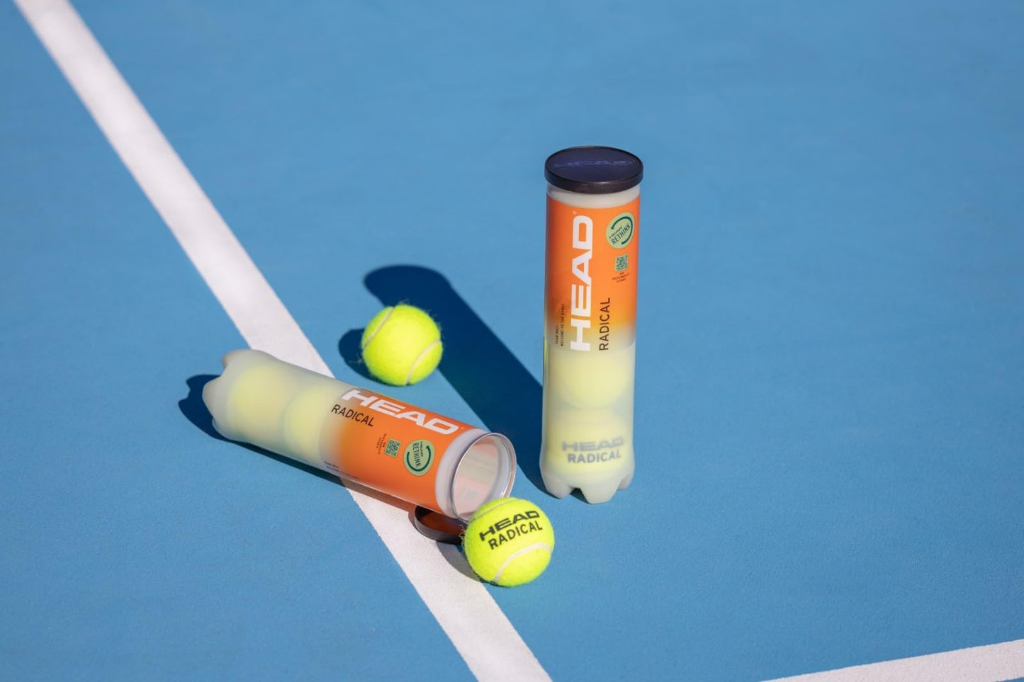 HEAD Radical Tennis Ball (3 x 4 Pack) Amazon Exclusive, Yellow (Pack of 2) - 575701