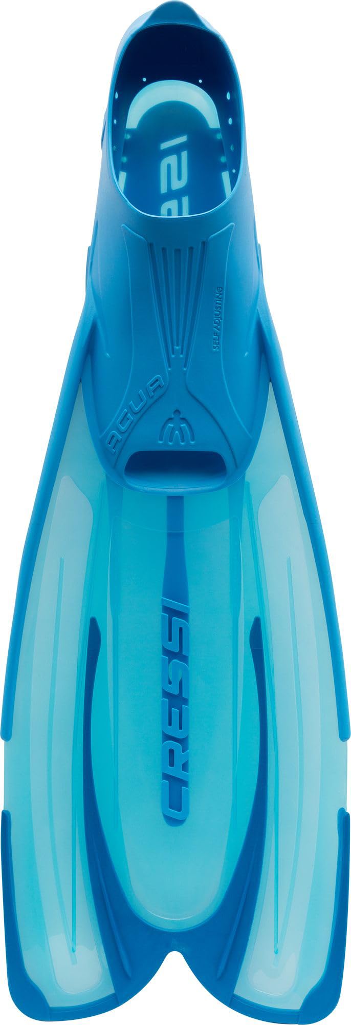 Cressi Agua Fins Swimming Fins - Adjustable Foot Section for Diving - Ergonomic Short Fins Adults & Children - Durable Fin Material - Aquamarine - 39/40 - CA206339