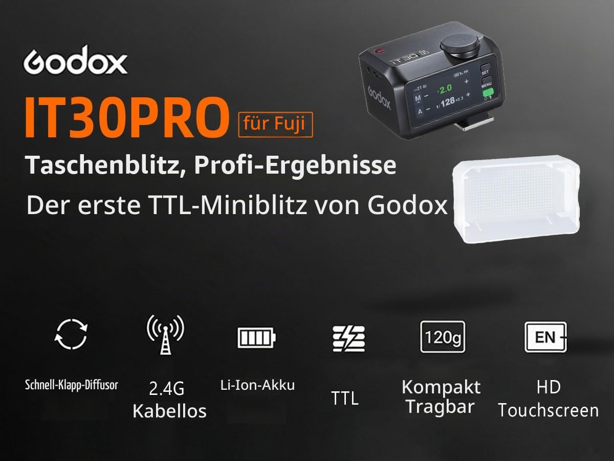 GODOX IT30PRO C camera flash with diffuser, IT30 PRO C mini flash units - iT30Pro