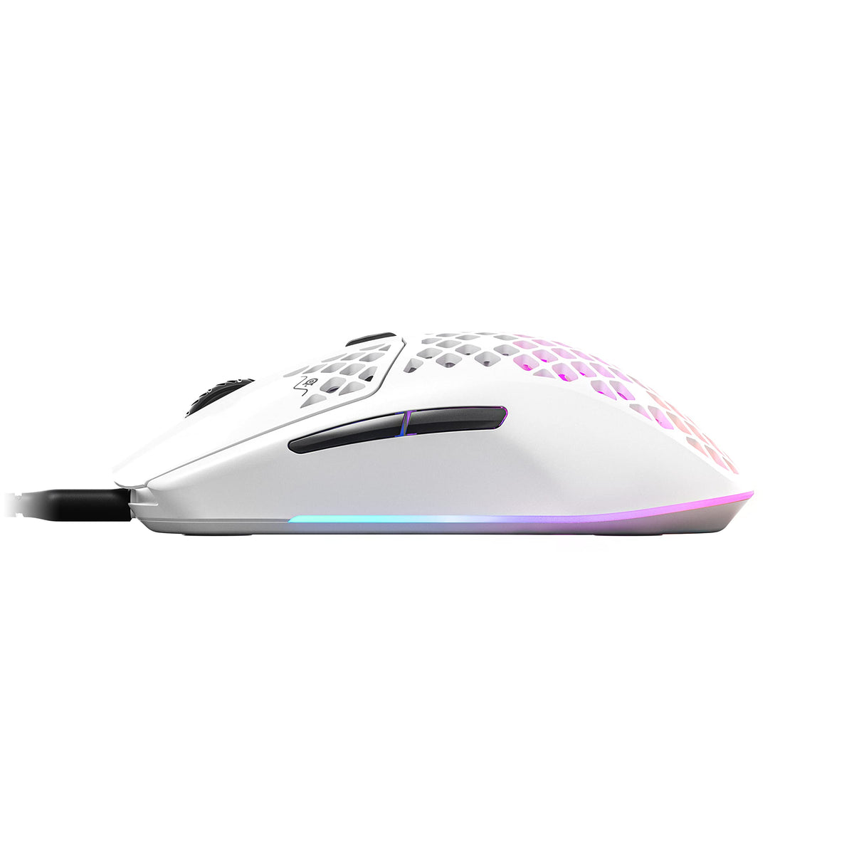 SteelSeries Aerox 3 - RGB Gaming Mouse with Surface Openings - Ultra-lightweight, water-resistant design - Optical TrueMove Core sensor with 8,500 DPI - Snow - 62612
