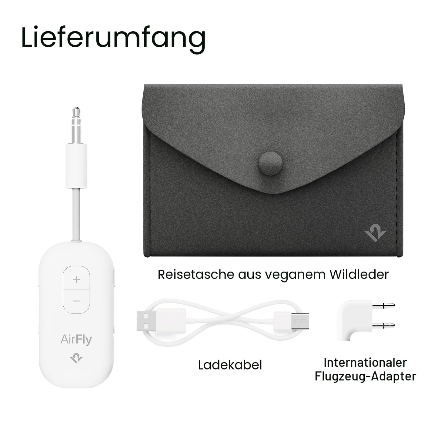 Twelve South AirFly Pro Deluxe | Bluetooth wireless audio transmitter/receiver for up to 2 AirPods - TS-2305