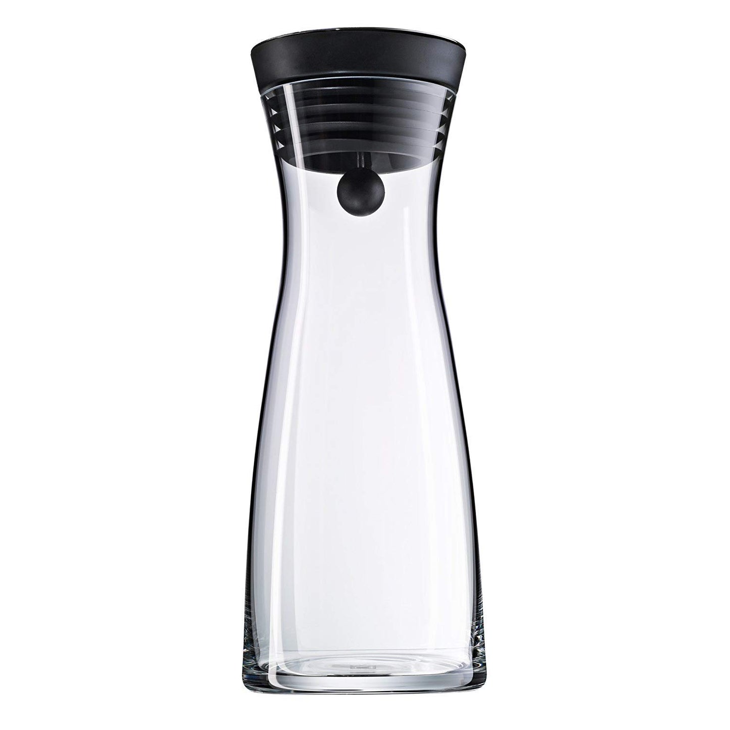 WMF Basic water carafe made of glass 0.75 liters, glass carafe with lid, silicone lid, CloseUp closure, water carafe with lid - 617716040