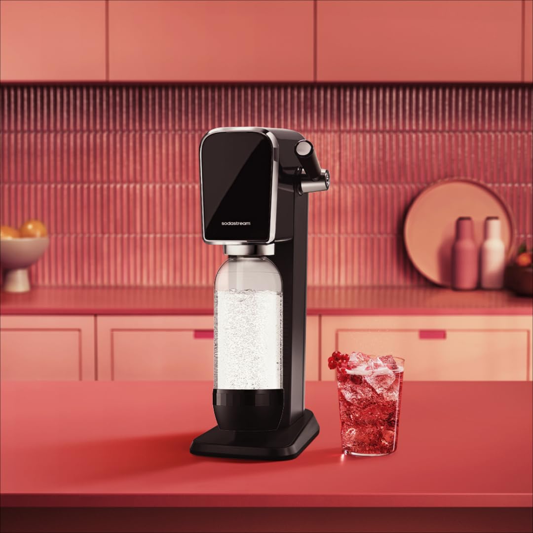 Sodastream 1L Tritan Plastic Bottle - Compatible with TERRA, ENSO, GAIA, ART Sparkling Water Maker, BPA Free Water Bottle, Dishwasher Safe Sparkling Bottle, Color: Black, Pack of 3 - 2260525