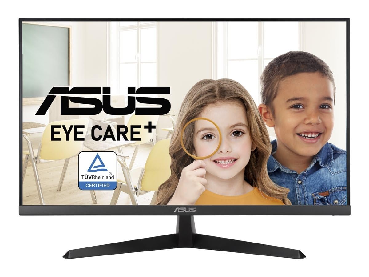 ASUS Eye Care VY27UQ - 27 inch 4K UHD monitor - 60 Hz, 5ms GtG, AdaptiveSync, HDR-10, Eye Care Plus technology, 10-bit IPS panel, Vesa 100x100, 16:9, 3840x2160, DisplayPort, HDMI, speaker - 90LM09U3-B01170