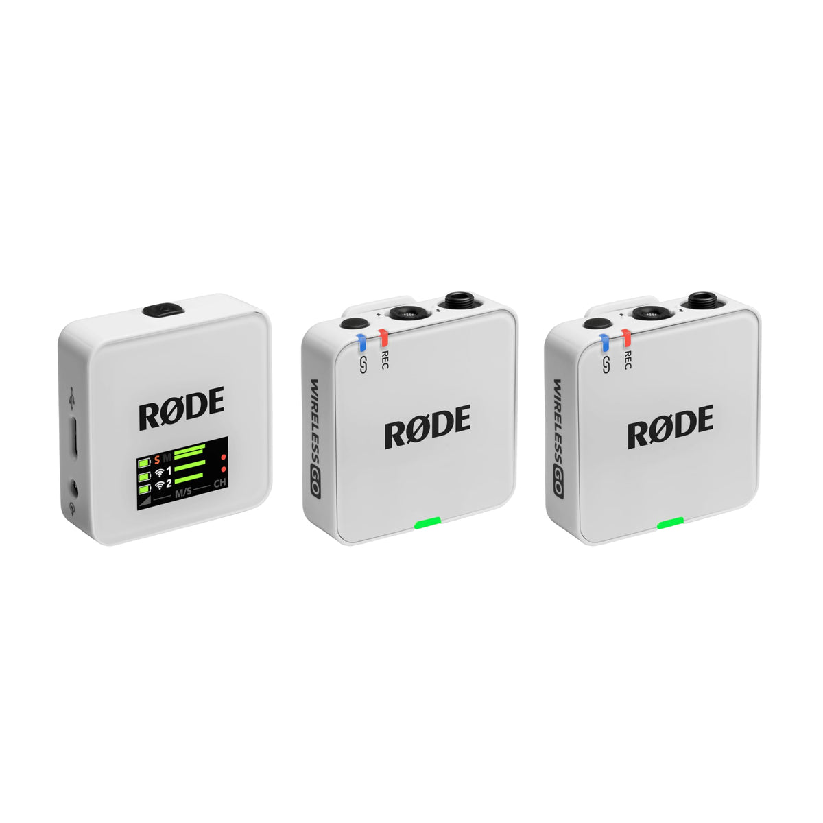 RØDE Wireless GO (Gen 3) – Compact wireless microphone – Crystal clear sound, 32-bit float recording, automatic level control, for phones, cameras, and computers (White) - WIGOGEN3W