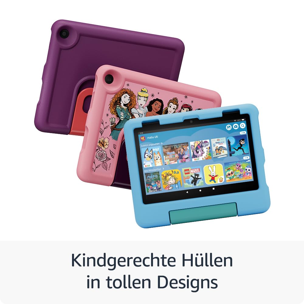 Amazon Fire HD 8 Kids Tablet (latest generation), for children aged 3-7. | 3GB RAM, ad-free content, built-in parental controls, 13h battery life, 32GB, purple (2024) - R24SB8