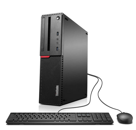Lenovo ThinkCentre M800 SFF Desktop Computer, Intel Core i3-6100, 8GB RAM, 256GB SSD, WiFi, Bluetooth, US QWERTY Keyboard, Windows 11 Pro (Refurbished)