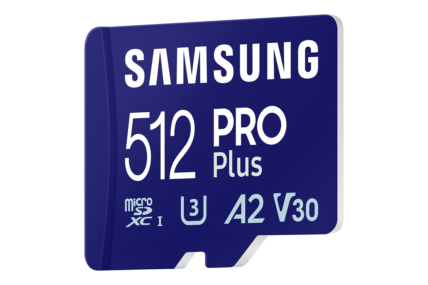 Samsung PRO Plus microSD card + SD adapter, 512 GB, for mobile gaming on smartphones, tablets and handheld consoles, UHS-I U3, Full HD & 4K UHD, 180 MB/s read, 130 MB/s write, MB-MD512SA/EU