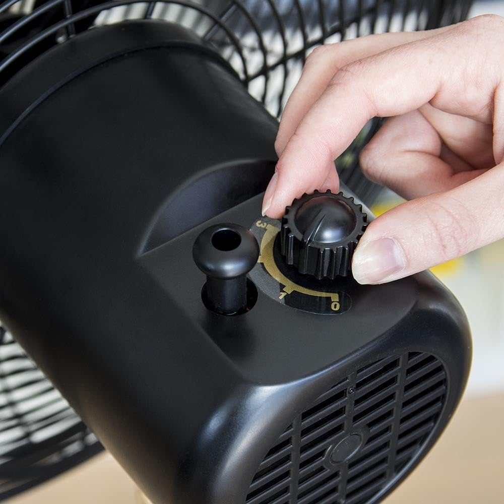 Cecotec stand fan EnergySilence 600 Woodstyle, 50 W, wood look, 40 cm diameter with 4 blades, 3 speeds, oscillation, height adjustable, maximum safety - 08233