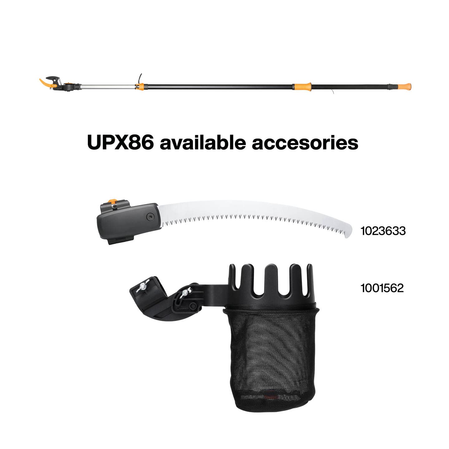 Fiskars cutting giraffe set, 2 pieces, bypass telescopic cutting giraffe UPX86 (length 2.4 - 4 m) and tree saw for bypass telescopic cutting giraffe UPX86 and UPX82 (length: 46 cm), 1077330