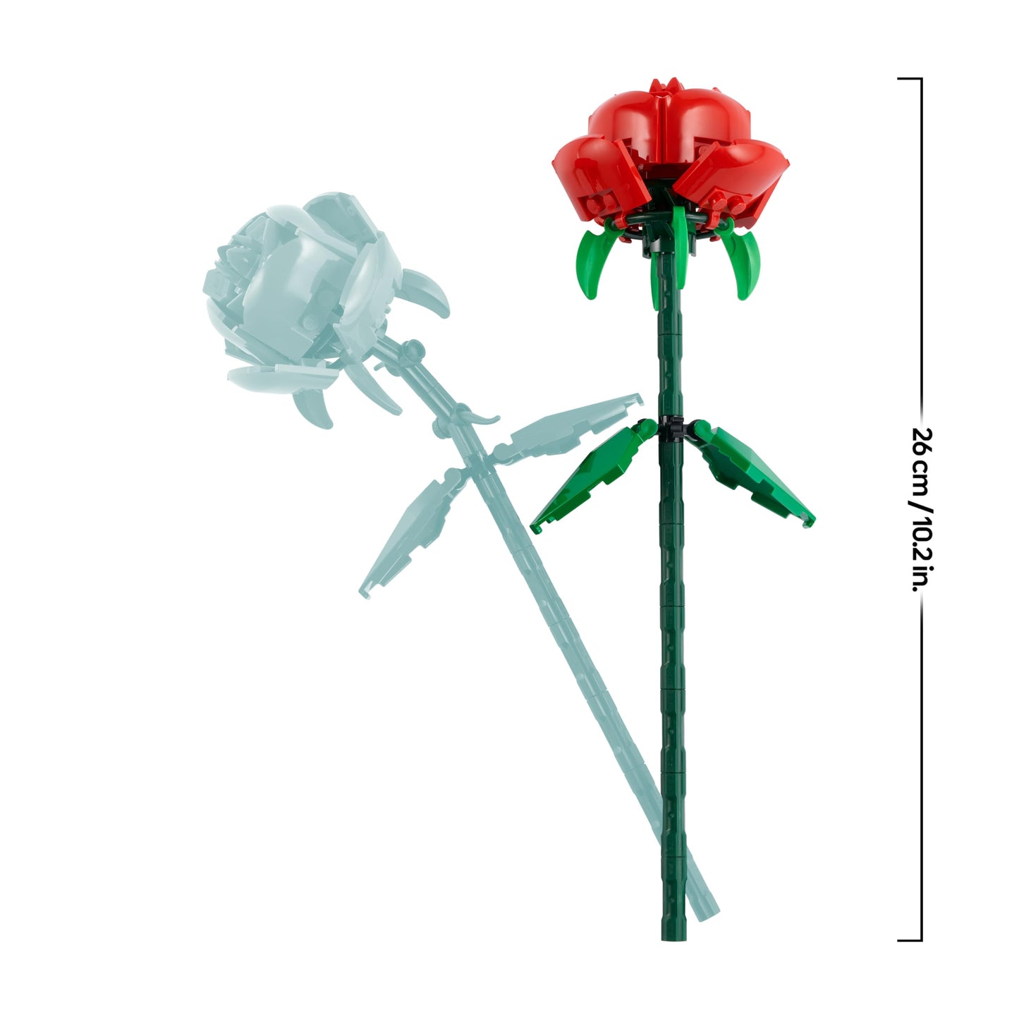 LEGO Botanicals Roses - Artificial Flower Set - Mother's Day Gift - Desk Decoration or Flower Decoration - Model Building for Women and Men - 40460