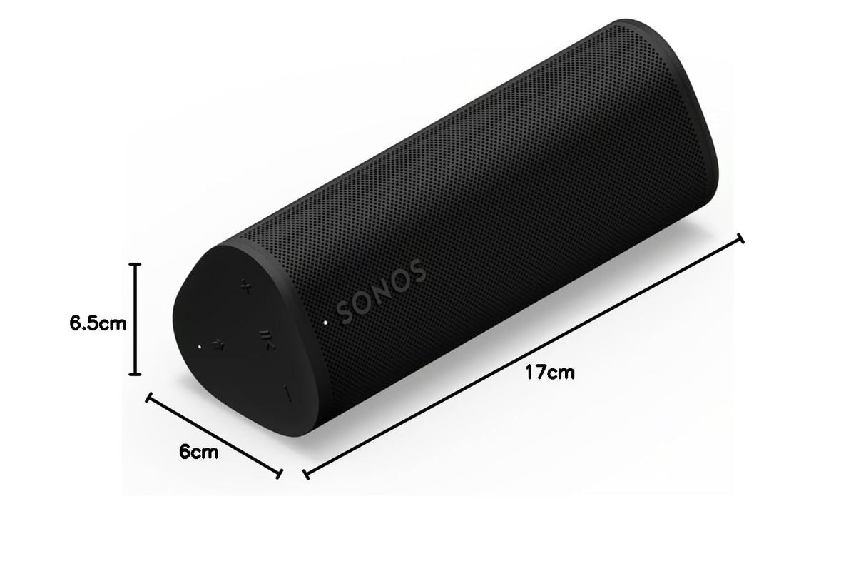 Sonos Roam 2 Extremely compact, mobile WLAN speaker - Waterproof - 10 hours battery life - Black - S27