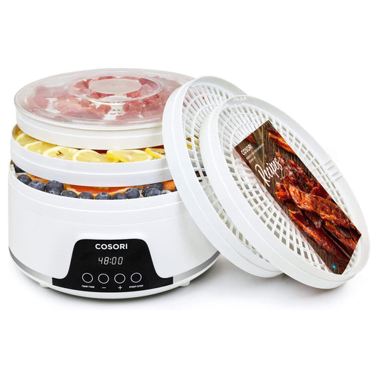 Cosori Dehydrator, Food Dehydrator, 5 Trays, BPA-free, 350W, White - CFD-N051-W
