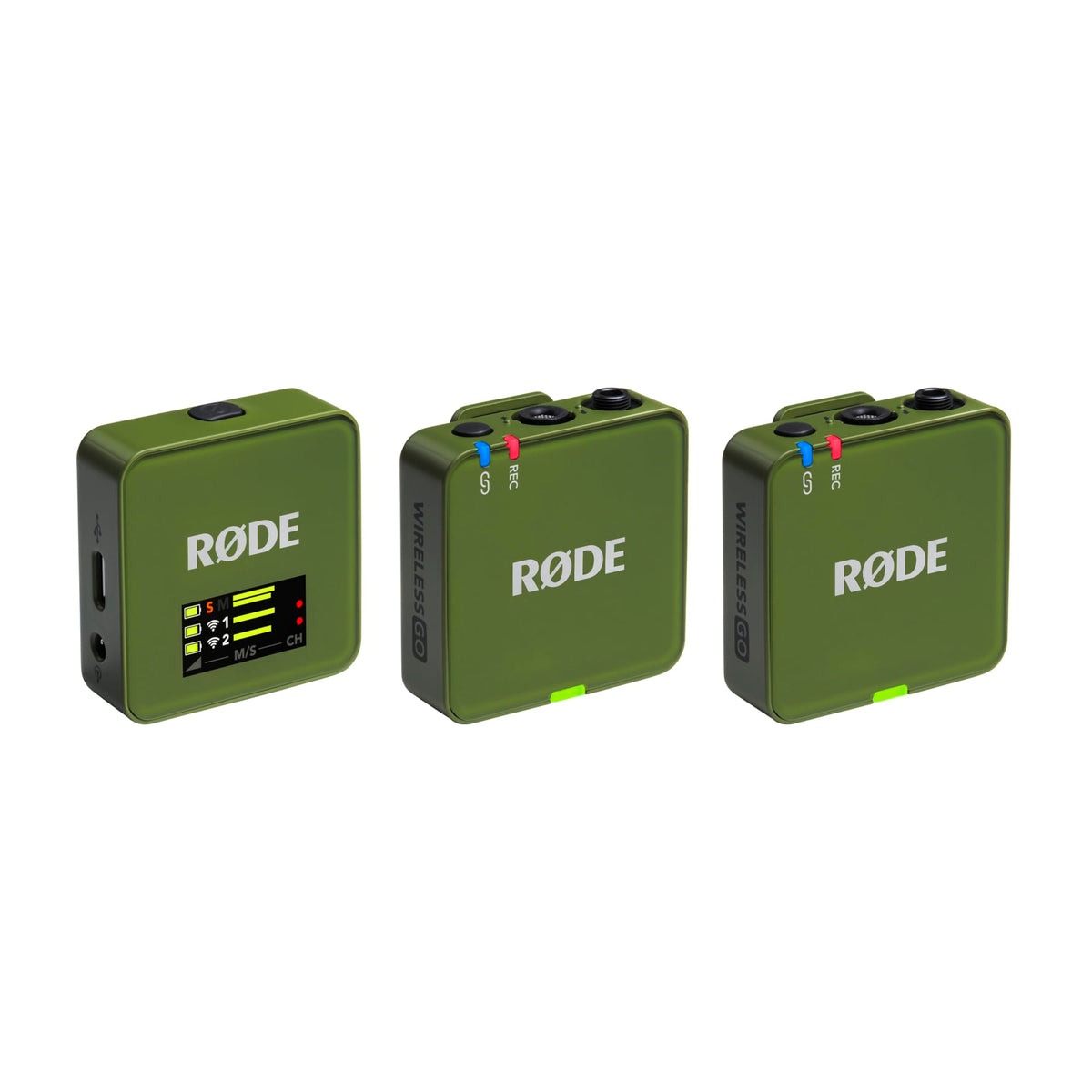 RØDE Wireless GO (Gen 3) – Compact Wireless Microphone – Crystal Clear Sound, 32-Bit Float Recording, Automatic Level Control, for Phones, Cameras, and Computers (Moss Green) - WIGOGEN3MOS