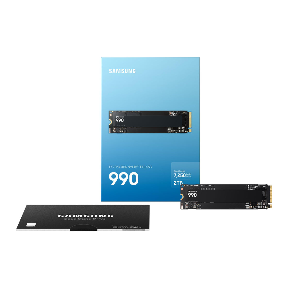 Samsung SSD 990, Internal M.2 NVMe SSD, 2TB, PCIe 4.0 x4 - MZ-V9V2T0BW