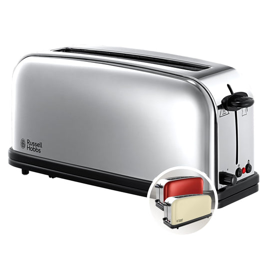 Russell Hobbs Toaster Victory, Stainless Steel, Long Slot, 2-Slice - 23510-56
