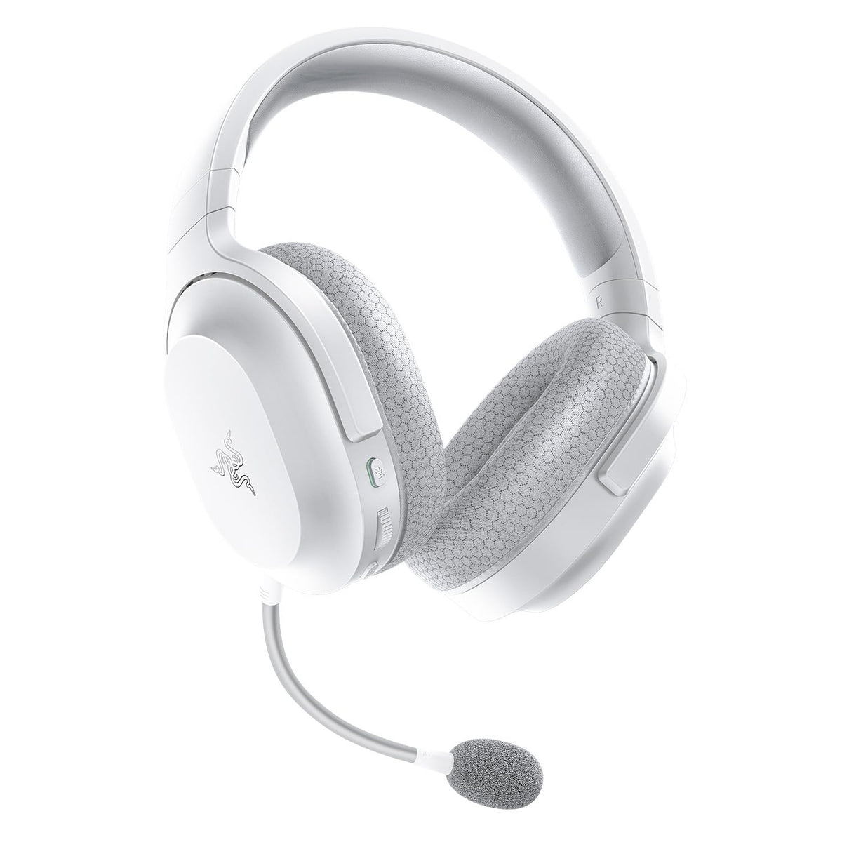 Razer Barracuda X - Cască wireless multiplatformă pentru gaming și dispozitive mobile (SmartSwitch Dual Wireless, Triforce 40mm, microfon cu caracteristică cardioidă, 50h autonomie, USB-C) Alb Mercury - RZ04-04430200-R3M1
