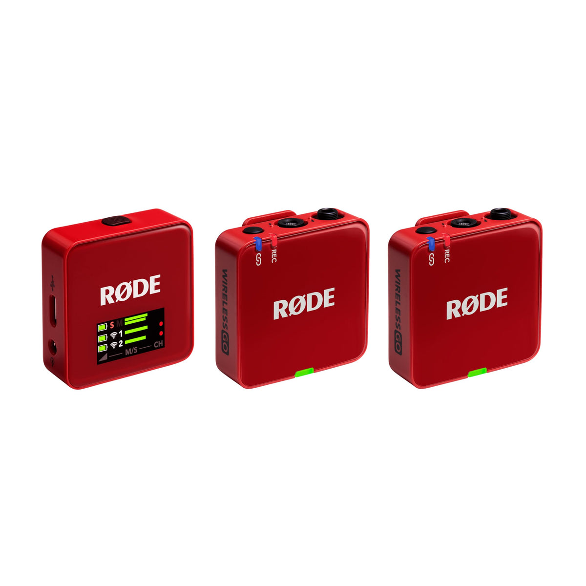 RØDE Wireless GO (Gen 3) – Compact Wireless Microphone – Crystal Clear Sound, 32-Bit Float Recording, Automatic Level Control, for Phones, Cameras, and Computers (Red) - WIGOGEN3RED