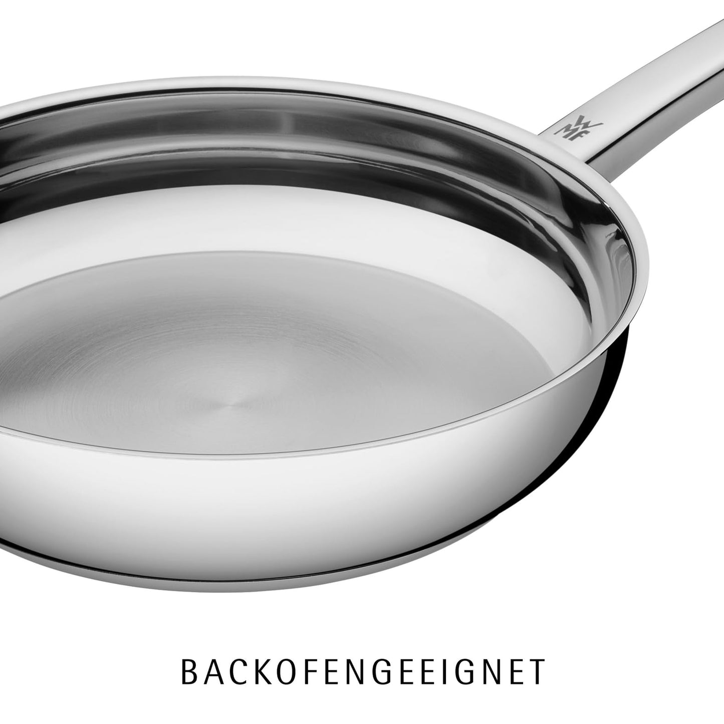 WMF professional frying pan 28 cm, stainless steel pan uncoated, Cromargan stainless steel pan induction, suitable for all types of stoves, oven safe, dishwasher safe - 790386991