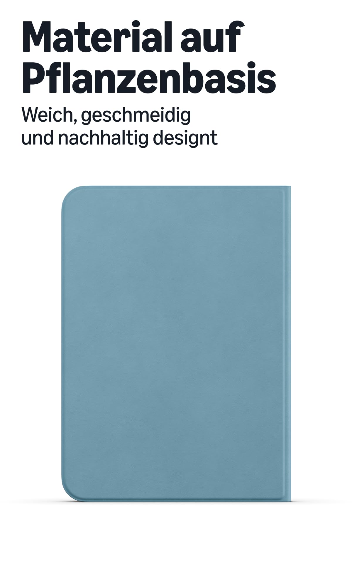 The new slim case for Amazon Kindle in an aluminum design, featuring magnetic attachment, lightweight, foldable protective cover, sustainably designed with plant-based materials. - 53-104502