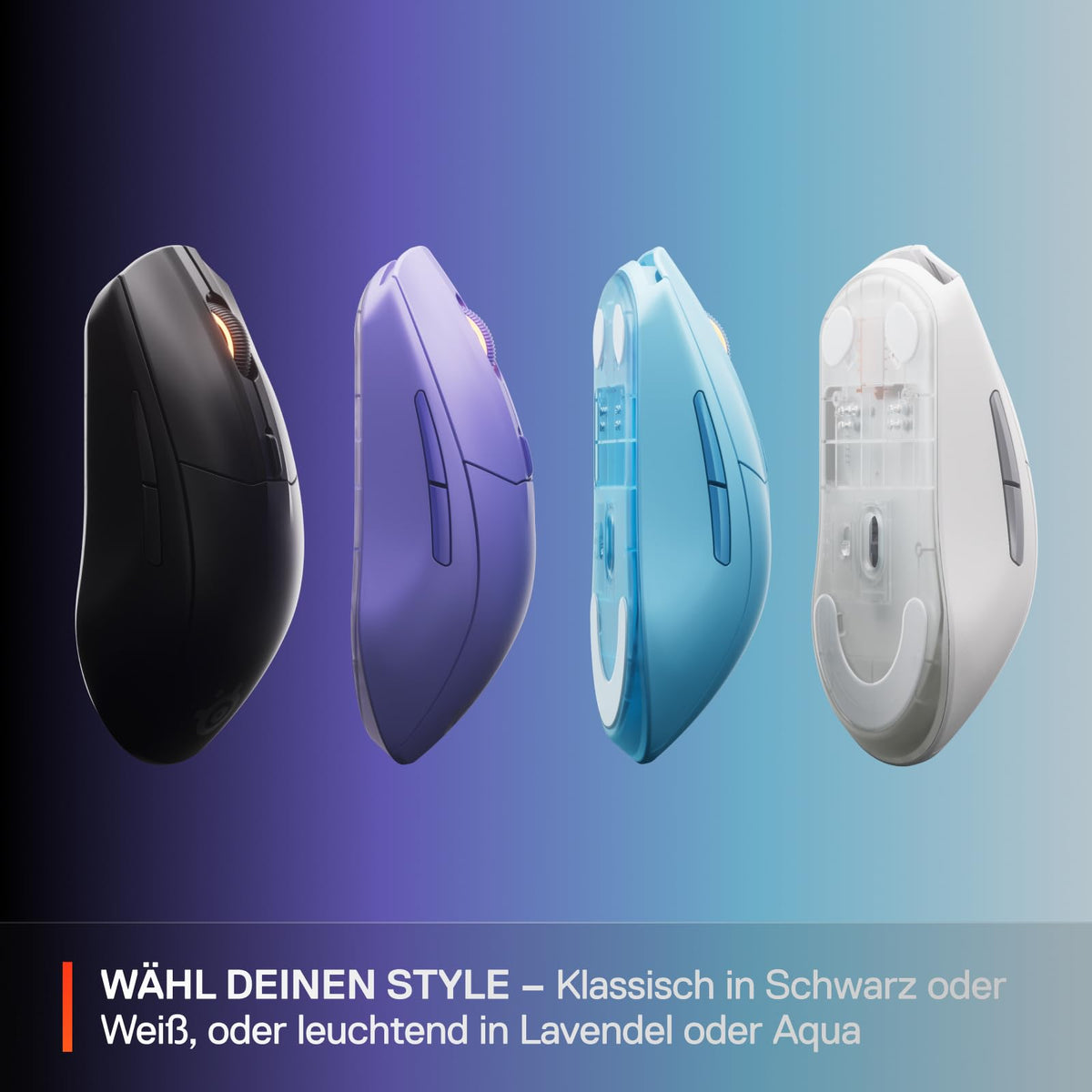 SteelSeries Rival 3 Wireless Gen 2 Mouse de gaming – 2,4 GHz și Bluetooth – senzor optic TrueMove Air de 18.000 DPI – 60 milioane de clicuri garantate – ultra ușoară – picioare de PTFE – Aqua - 62526