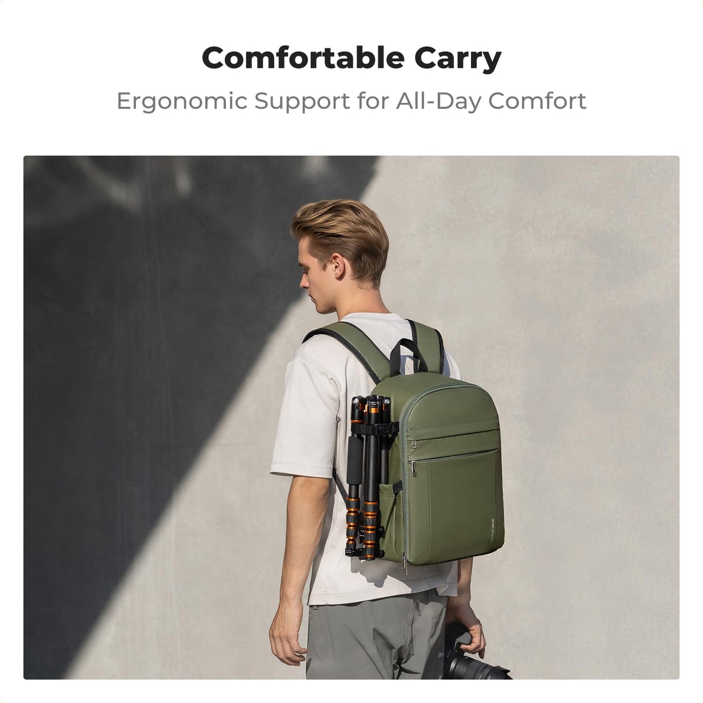 K&F CONCEPT camera backpack photo backpack compact & lightweight with rain cover - KF13.223V1