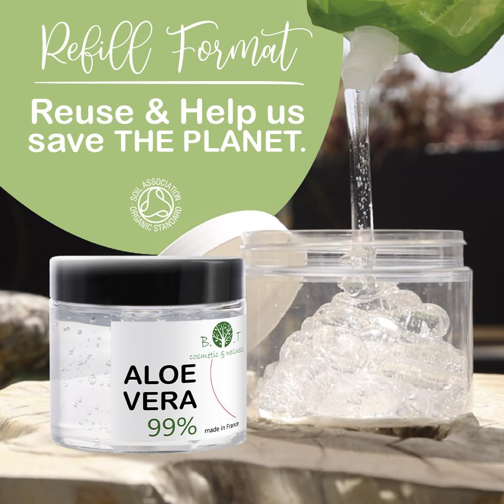 Gel de Aloe Vera 100% pur Direct din Lanzarote Spania Cremă hidratantă pentru față Corp Coș Piele uscată după arsuri solare Gel de păr după bărbierit bărbați 1000 ml - B07D3ZFMCR