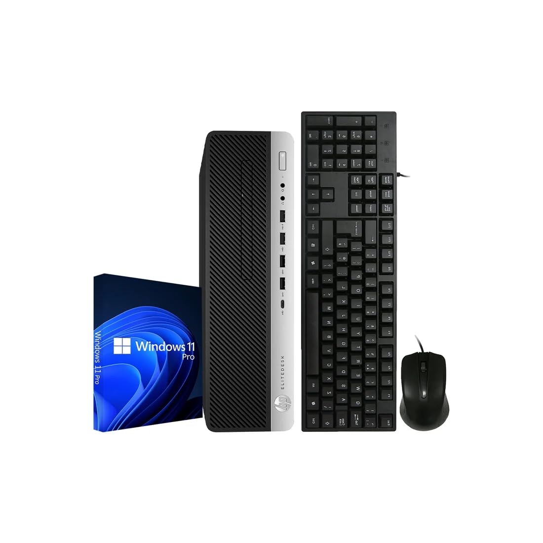 HP EliteDesk 800 G5 SFF Desktop PC, Intel Core i5-8500T, 16GB RAM, 512GB SSD, WiFi, Bluetooth, US Keyboard, QWERTY, Windows 11 Pro (Refurbished)