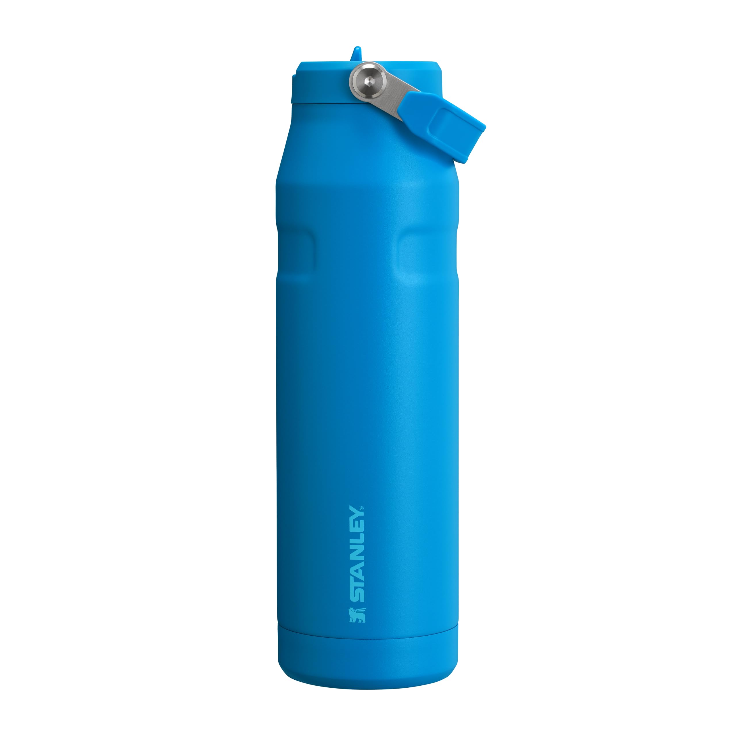 Stanley 1913 Flip Straw Drinking Bottle with Straw 1.06L - Thermal Mug Cools for 17 Hours - Ice Cold for 4 Days - BPA Free - Leakproof - For Cup Holders - Dishwasher Safe - Azure - 100000107945