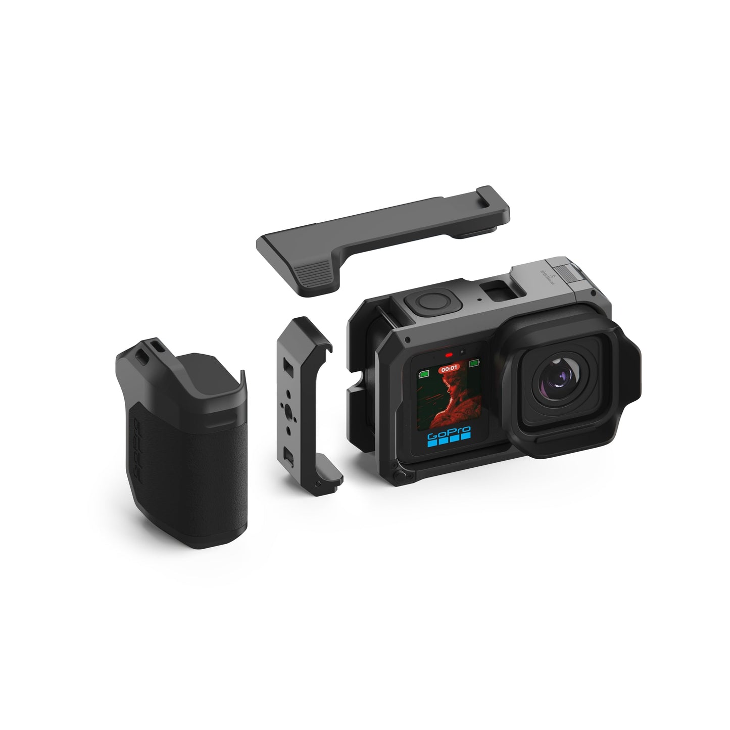 GoPro Mission 1 PRO Grip Edition – Includes Mission 1 PRO camera, point-and-shoot grip, Enduro 2 rechargeable battery, removable lens hood and carrying case - CHDRW-011-RW