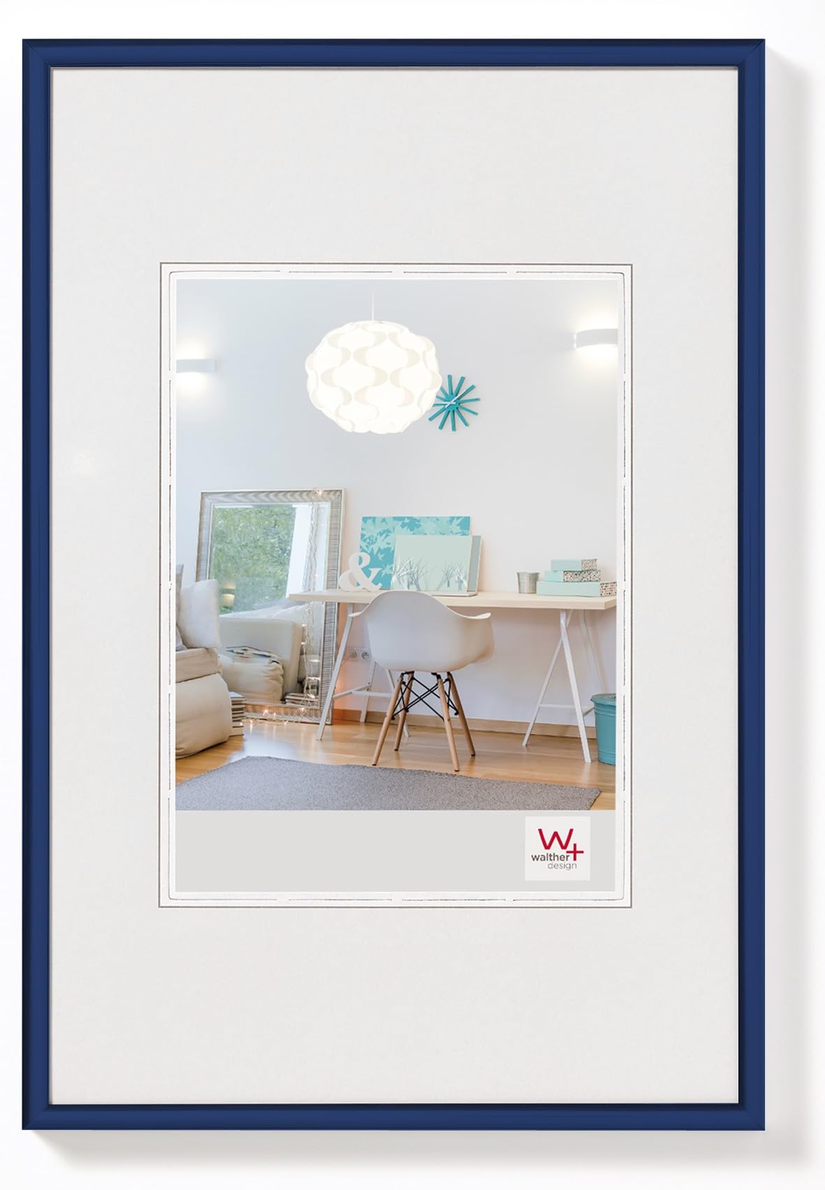 walther design picture frame blue 60 x 80 cm New Lifestyle plastic frame KV080L