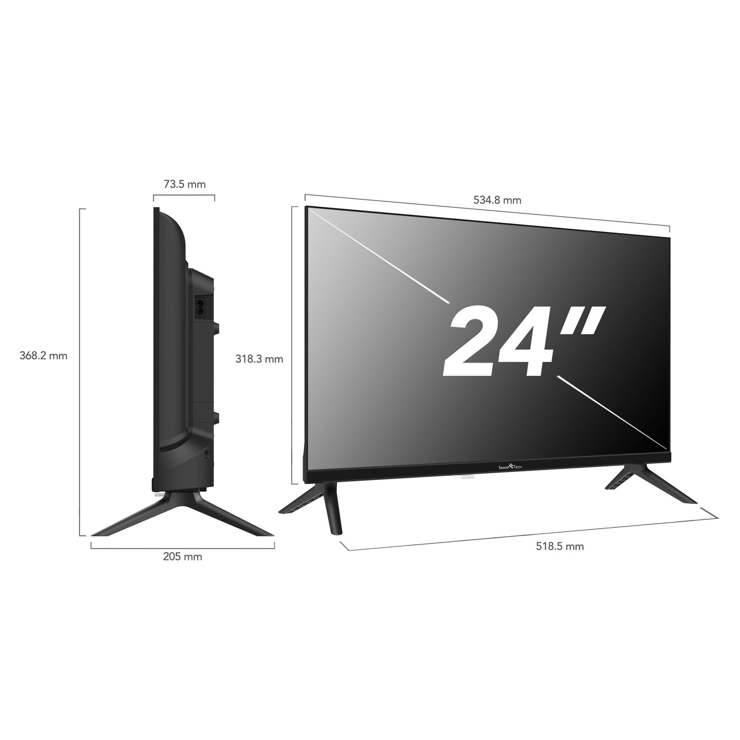 Smart Tech 24HH01V TV 24 inch Smart TV - HDR TV with HD resolution, Bluetooth and triple tuner, Whale TV (2026)